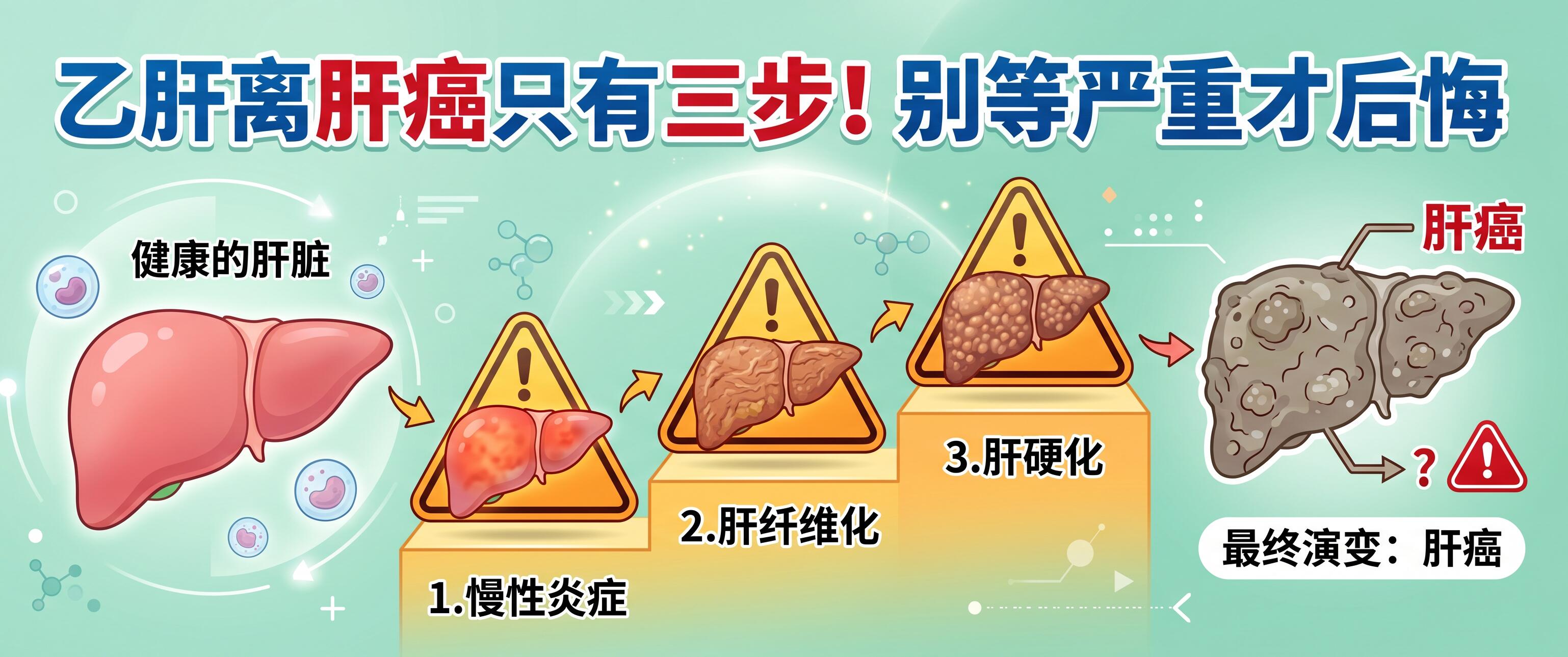 乙肝离肝癌只有三步！别等严重才后悔
